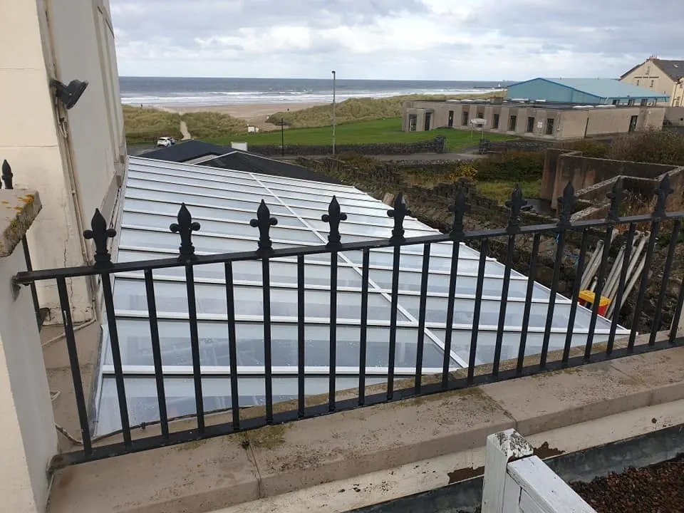 Glass roof supplied and fitted by P Black and Son, Coleraine, Northern Ireland